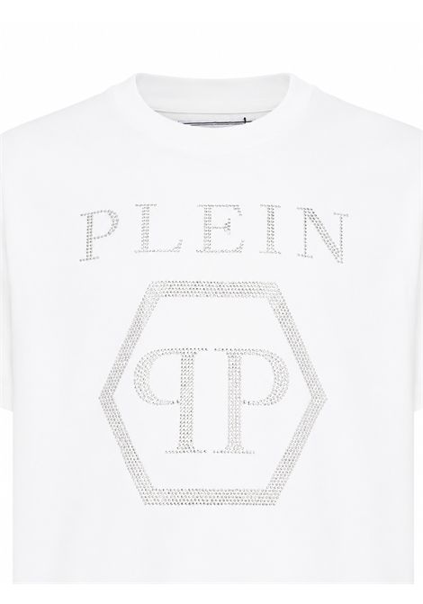 T-shirt con strass PHILIPP plein junior | F6PHJGTH022002